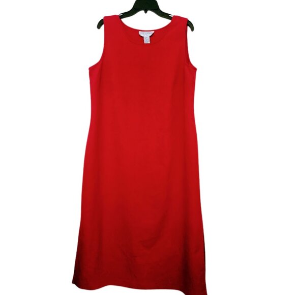 Jessica Howard sleeveless red midi‎ dress Size 16 - Picture 1 of 5